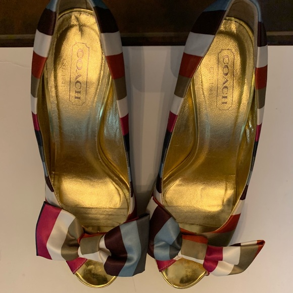 Coach multi stripe heels - Picture 2 of 8